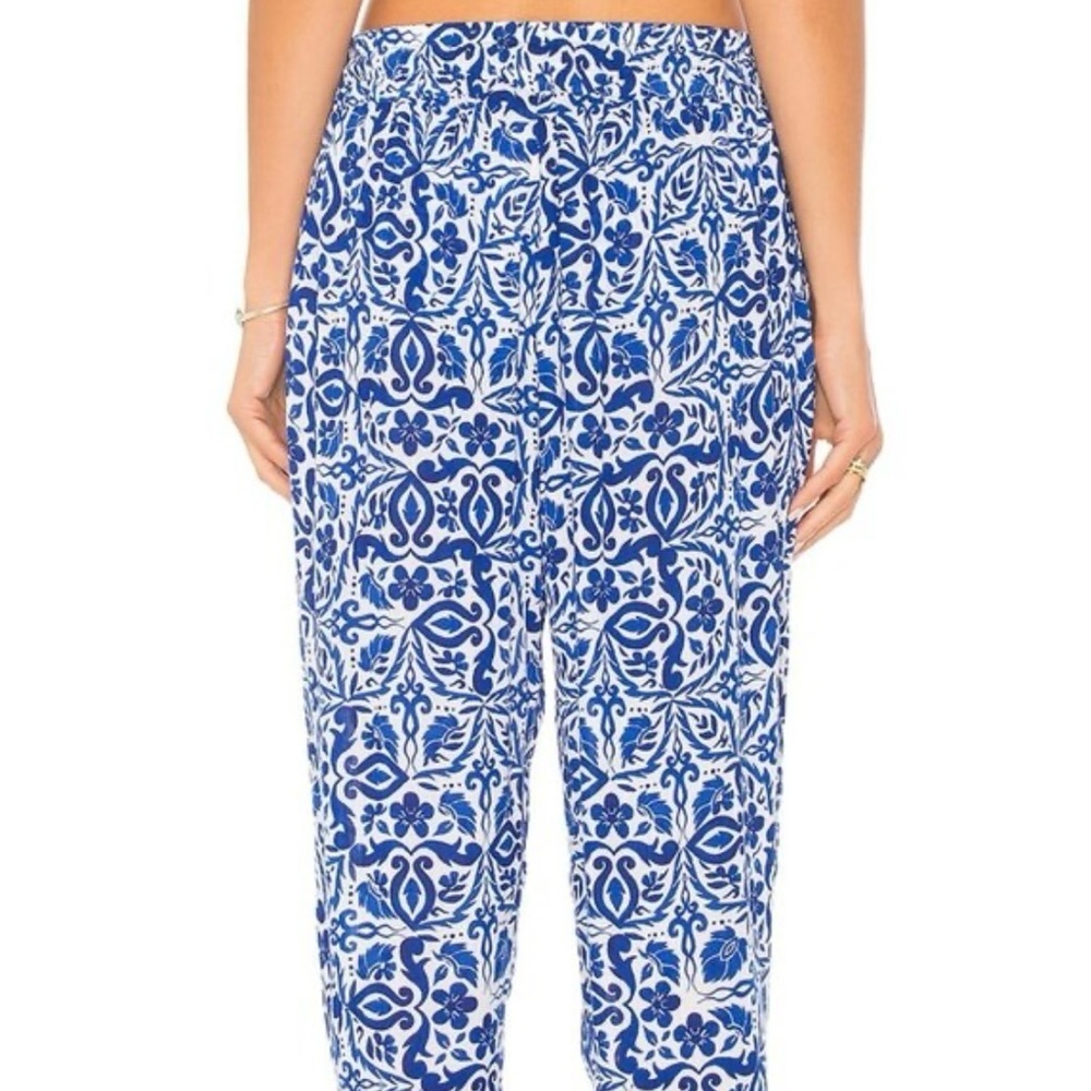 NWT NANETTE LEPORE Women's
Talavera Harem Pants, Azure, Blue and White - Picture 2 of 5